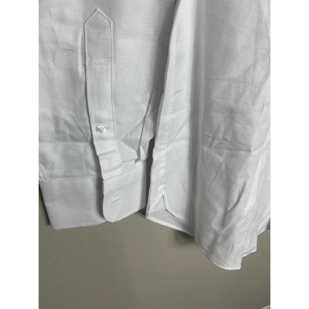 J.Crew Ludlow Premium Dobby Dress Shirt 16H35 White Slim Fit Cotton NWT
